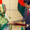 PM Sheikh Hasina with Japanese Prime Minister Shinzo Abe.