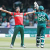 Bangladesh pace bowler Mohammad Saifuddin Bangladesh pace bowler Mohammad Saifuddin celebrates after dismissing Pakistan batsman Babar Azam