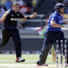 New Zealand's Tim Southee celebrates bowling England's Ian Bell  New Zealand's Tim Southee celebrates bowling England's Ian Bell