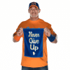A photo of John Cena holding up a sign saying "Never Give Up" A photo of John Cena holding up a sign saying "Never Give Up"