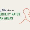 Higher fertility rate in urban areas concerning population control