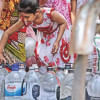 People collecting Wasa water People collecting Wasa water