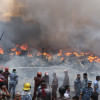 Bangabazar Fire: Fire blazing well into seventh hour Bangabazar Fire