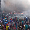 Bangabazar fire: 4 firefighters injured as mob attacks fire service HQ Bangabazar fire