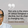 We can't hold the government accountable by the way we run the parliament these days Rashed Khan Menon on parliament