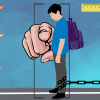 Fingers pointing at a student symbolising the overbearing discipline in schools.