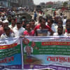 Railway workers block Malibagh level crossing; train services disrupted