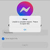 Messenger error on iOS Messenger error on iOS