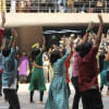 Participants of a flash mob at NSU Participants of a flash mob at NSU
