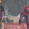 Walks in and takes a wicket, did Mashrafe expose BPL’s true stature? Sylhet Strikers skipper Mashrafe Bin Mortaza in action.
