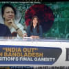 Screenshot of Firstpost video claiming India Out movement in Bangladesh without evidence