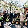 Germany economy in recession  People shopping in a German market