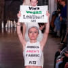 Peta protesters interrupt Victoria Beckham's Paris Fashion Week show Peta protesters interrupt Victoria Beckham's Paris Fashion Week show
