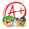 Illustration of healthy food leading to good grades 