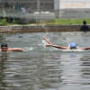 Pool lies empty as Bogura swimmers train in ponds Pool lies empty as Bogura swimmers train in ponds