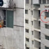Teen rescued while fleeing climbing down 8-storey building Teen rescued while fleeing climbing down 8-storey building