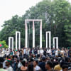 Artistes unite, call for cultural resurgence at Central Shaheed Minar  Artistes protest rally at Central Shaheed Minar