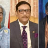 Sheikh Hasina, Obaidul Quader and Shamim Osman Sheikh Hasina, Obaidul Quader and Shamim Osman
