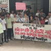 Mob killing in DU hall: Students protest outside proctor's office Mob killing in DU hall: Students protest outside proctor's office