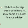 $6 billion foreign loan commitments expected by June $6 billion foreign loan commitments expected by June
