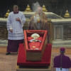 Pope Francis coffin lying in state Pope Francis coffin lying in state