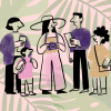 Graphical representation of a family getaway Graphical representation of a family getaway