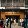 Outside Dhaka University Library
