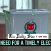 Election must be held on time Election must be held on time