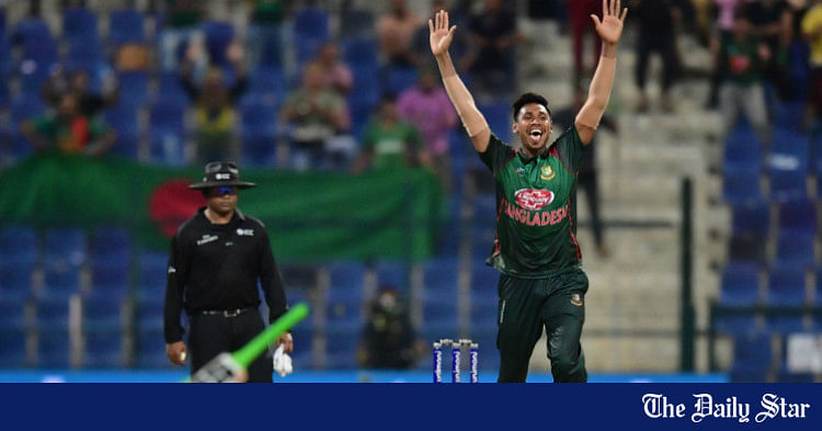 Captain masrafi and taskin ahamed celebrate the enjoying moment in