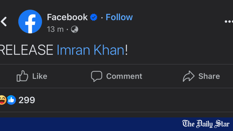 Facebook goes political; want's Pakistan's Imran Khan released - Vimarsana News