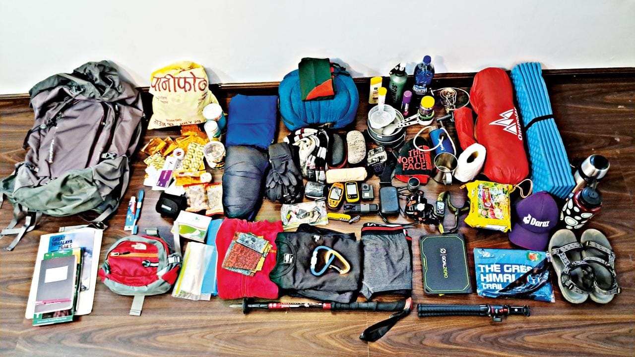  The Great Himalayan Trail: Shakil’s belongings during the trek