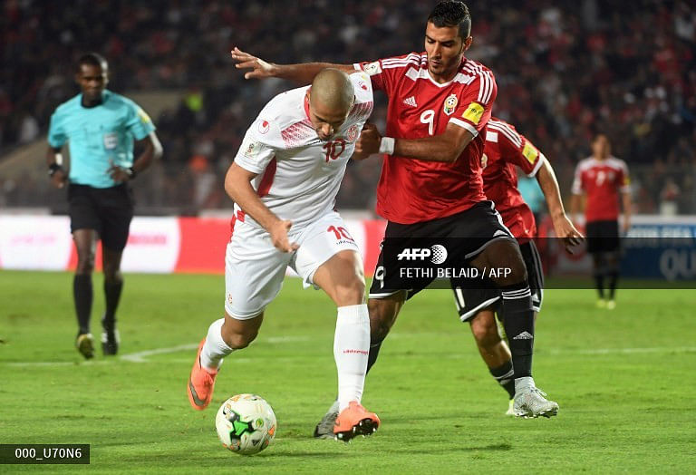 FIFA World Cup qualification football match between between Tunisia and Libya 