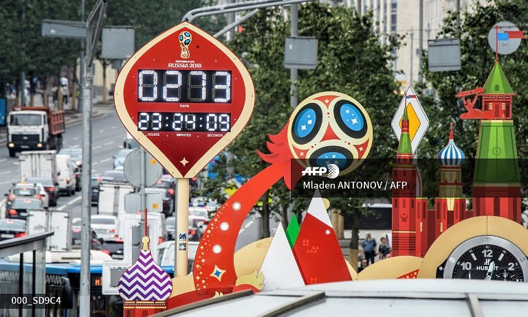the digital FIFA World Cup 2018 countdown clock