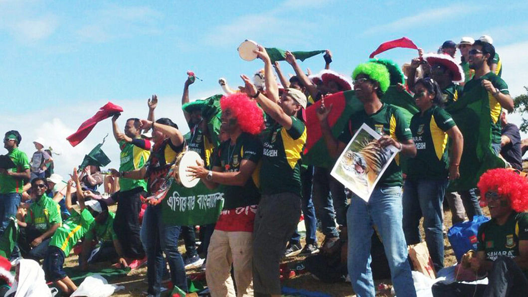 Bangladesh fans cheering Bangladesh fans cheering