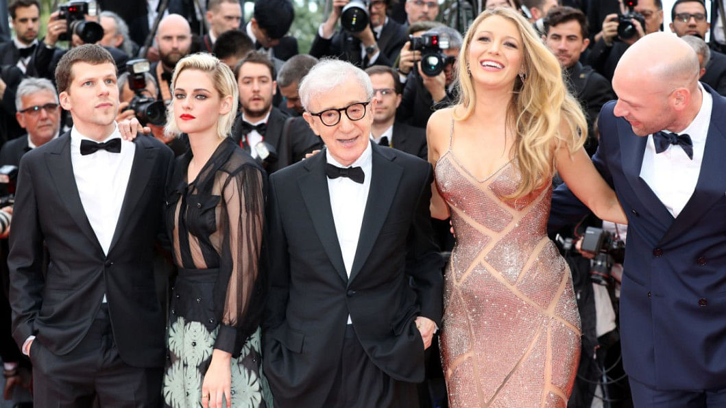 Woody Allen with the Cast of “Café Society”