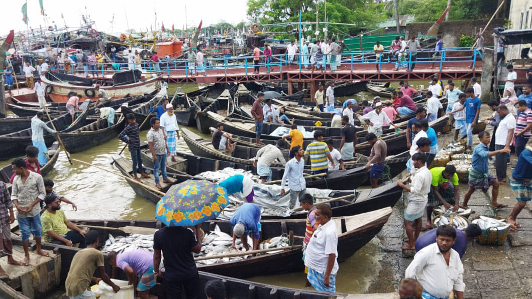 Fish market coxs bazar bangladesh