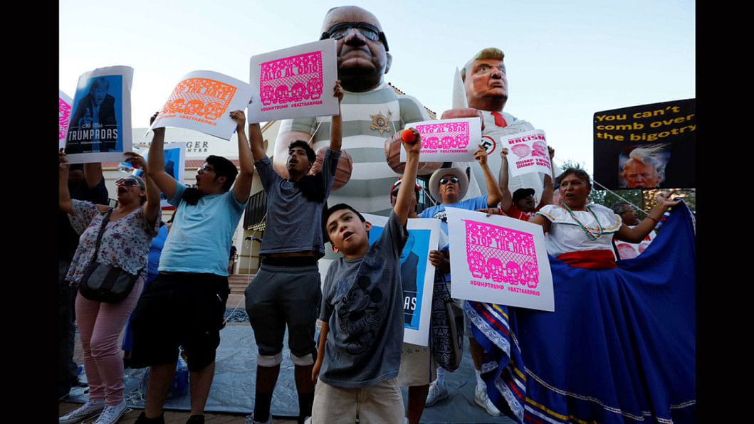 Protesters rally against Donald Trump Protest rally against Donald Trump