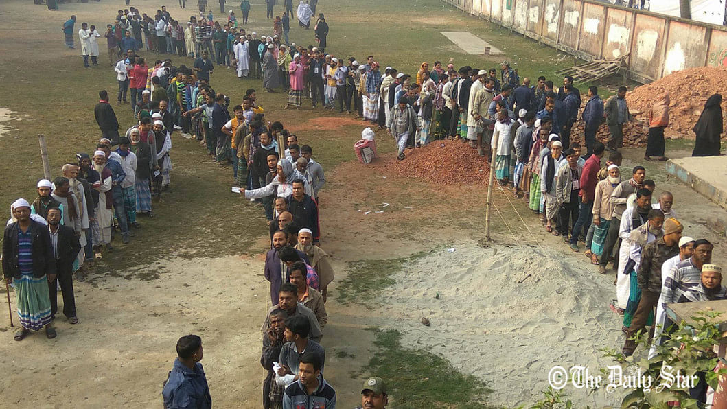 Narayanganj city after voting started Narayanganj city after voting started