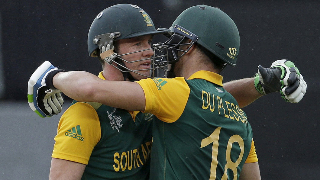 South Africa's AB de Villiers and Faf du Plessis South Africa's AB de Villiers and Faf du Plessis