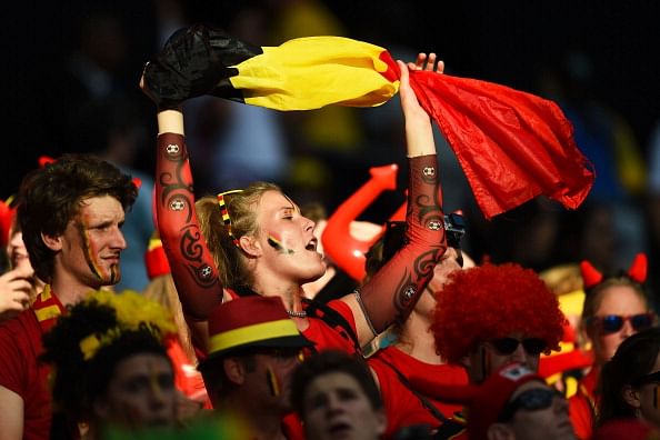 A Belgium fan looks on prior to the 2014 FIFA World Cup Brazil Round of 16 match between Belgium and the United States at Arena Fonte Nova on July 1, 2014 in Salvador, Brazil. Photo: Getty Images
