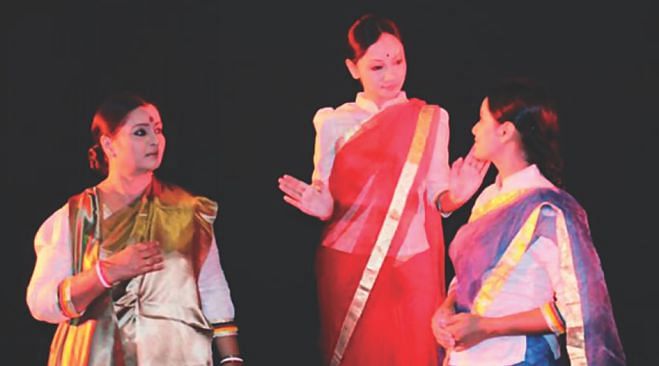 A scene from the play. 