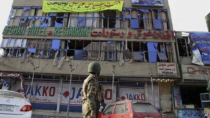 The "multi-pronged attack" targeted a police station in the city of Jalalabad