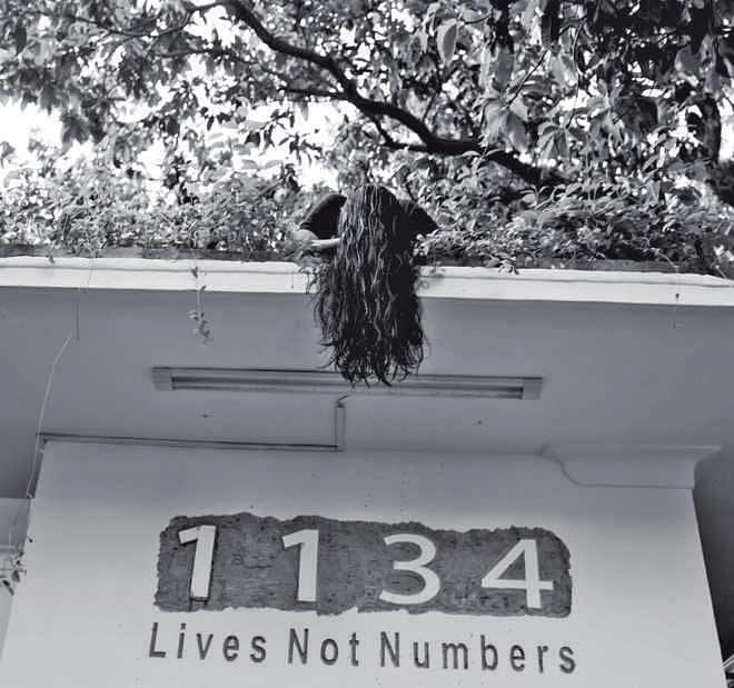 1134 lives not numbers was a performance to remember  the lives lost under the rubble of Rana Plaza. Photo: Ayon Rehal