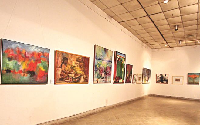 Artworks on display. 