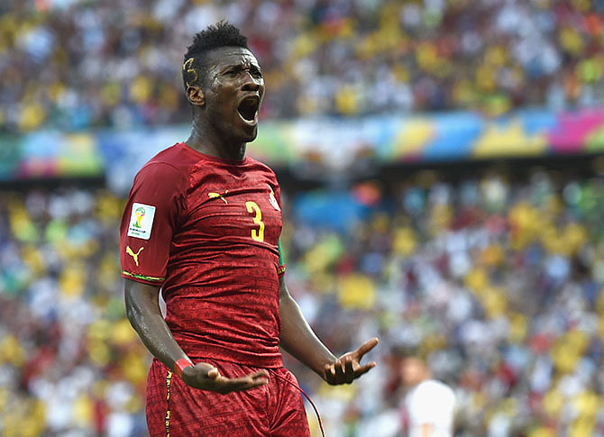 Ghana's Asamoah Gyan became Africa's top World Cup goalscorer. Photo: Getty Imags