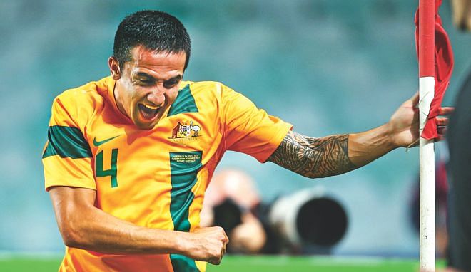 Tim Cahill: The Aussie striker is the lone player in the squad with world-class experience which could help to inspire a young Socceroos side. 