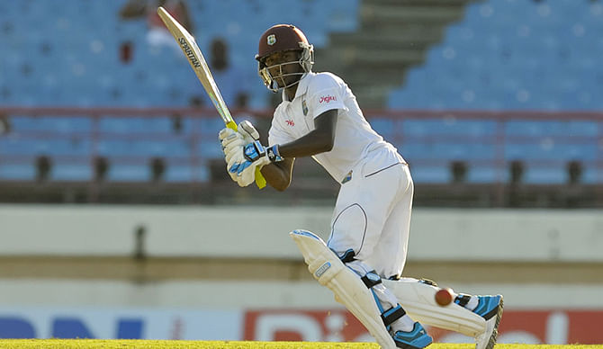 Brathwaite compiled a patient 45 before being lured by Mahmudullah.  Photo courtesy: WICB