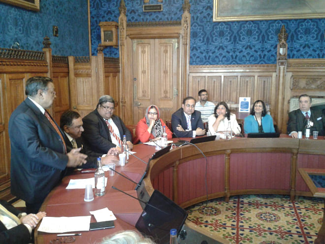 Foreign Minister AH Mahmood Ali addresses a seminar, 