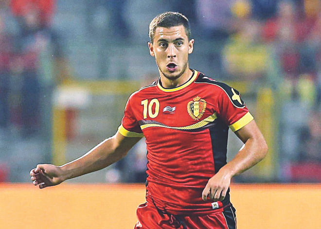 Eden Hazard: Football is embedded in the 23-year-old attacker's genes as both his parents were footballers for Belgium in the past. 
