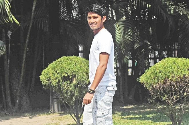 Bangladesh opener Anamul Haque seems to have got over Tuesday night's painful defeat against Pakistan. Here he strolls on the lawn of Sonargaon Hotel, the temporary home of five Asia Cup teams, yesterday. PHOTO: STAR